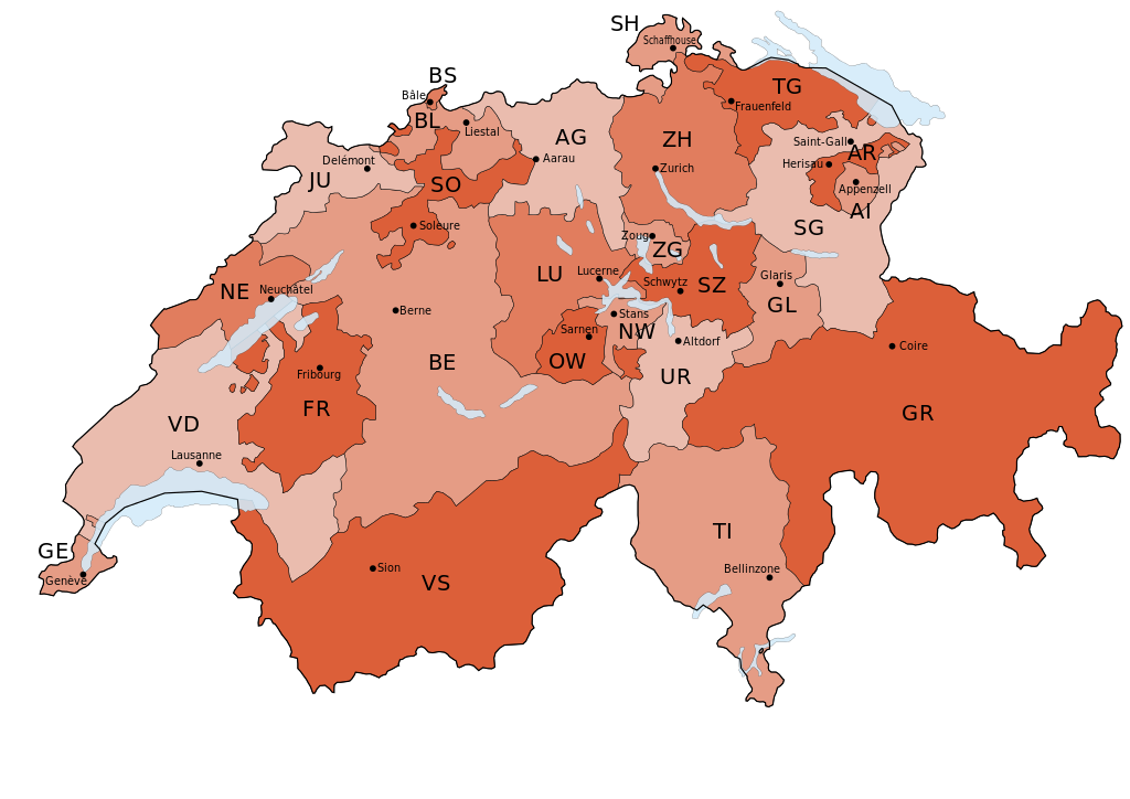 Suisse et 26 Cantons